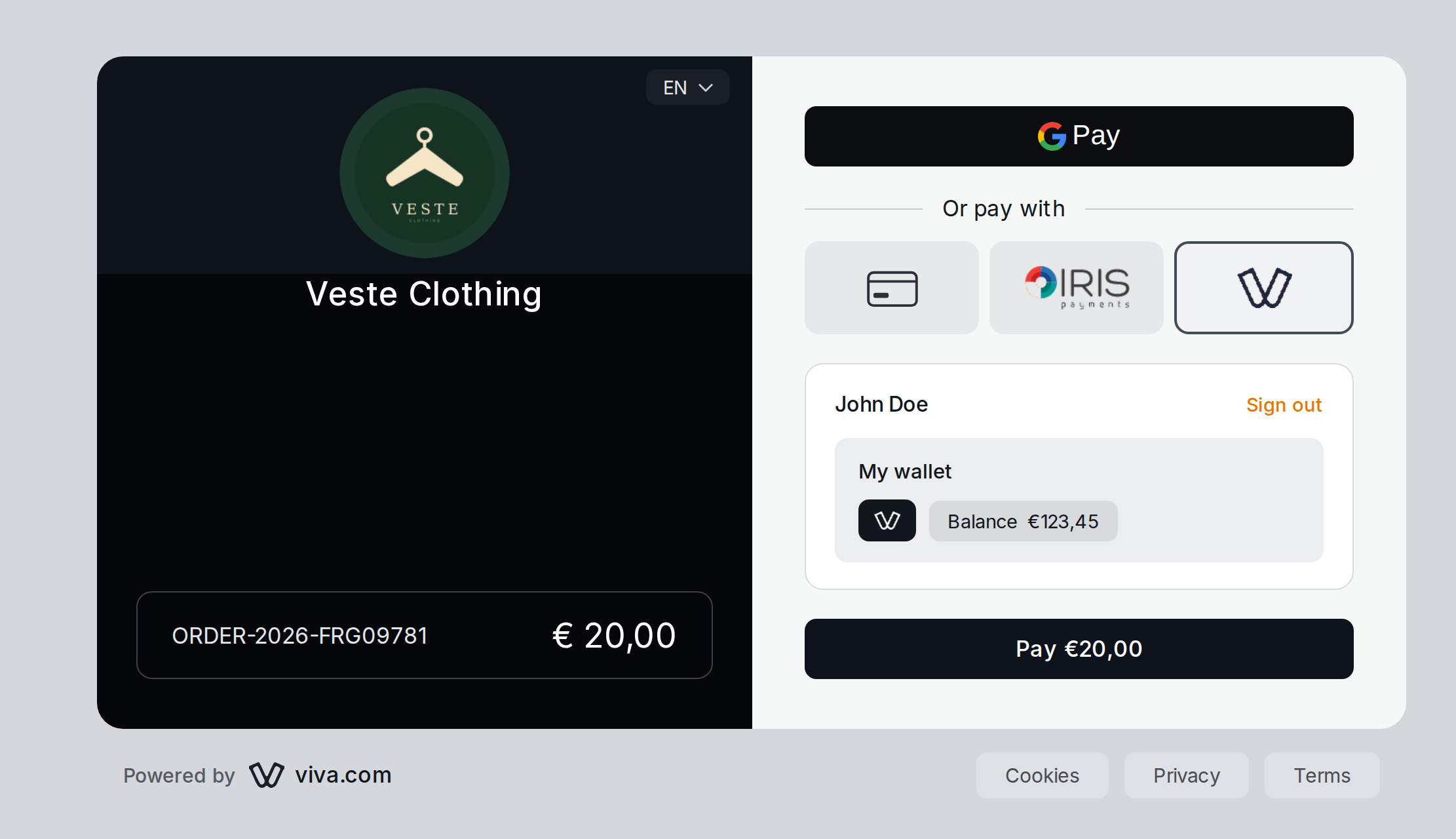 Viva.com Wallet - User Journey - 3