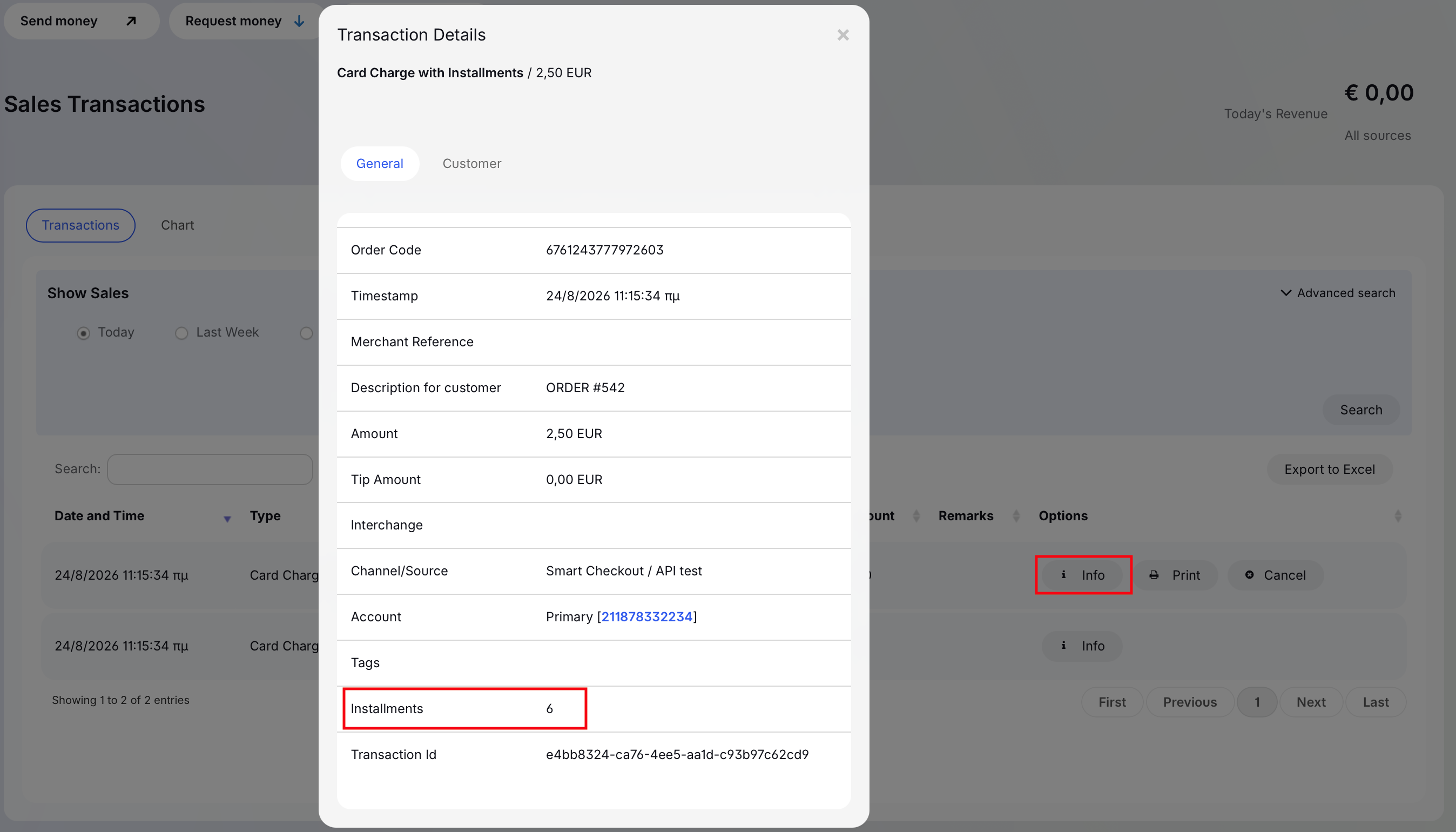 Payment Page URL