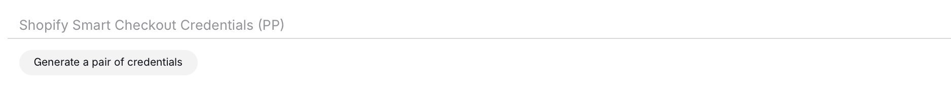 Shopify credentials