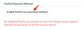 Enable PayPal as a payment method