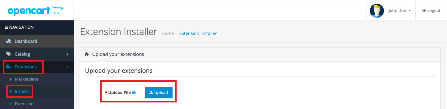 OpenCart Extension Installer