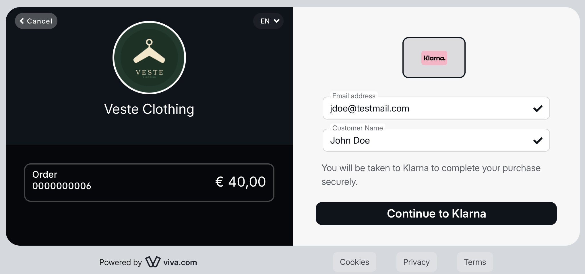 Smart Checkout redirect