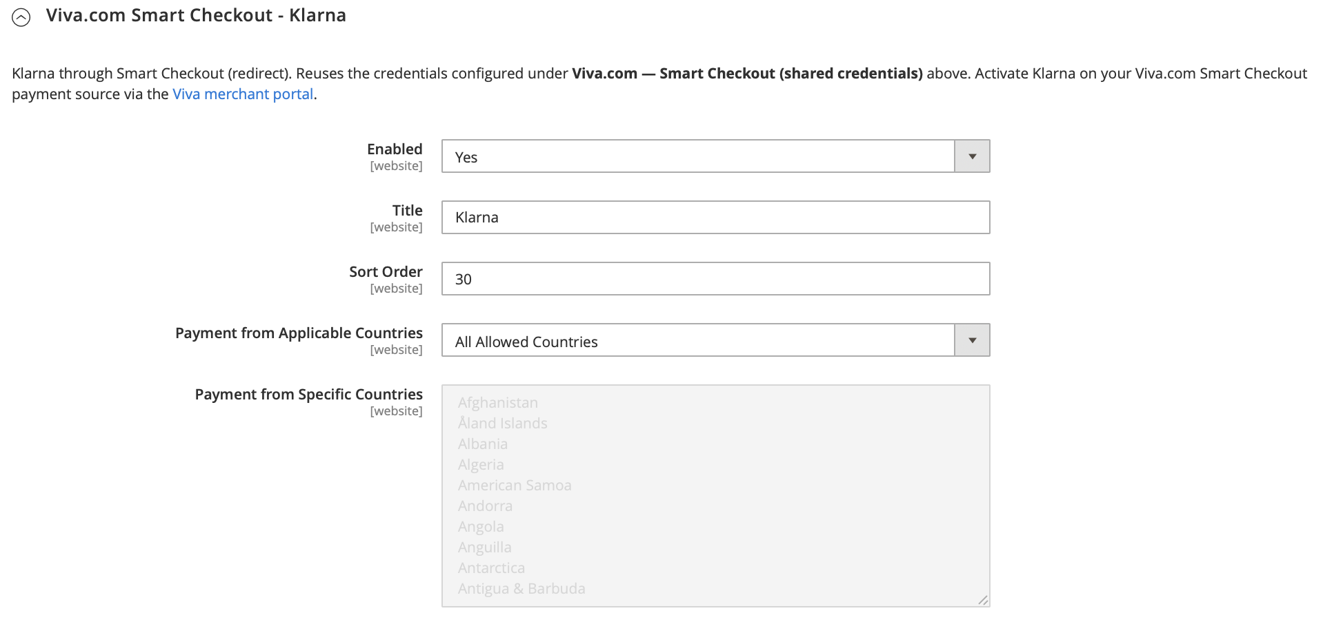 Viva APM configuration